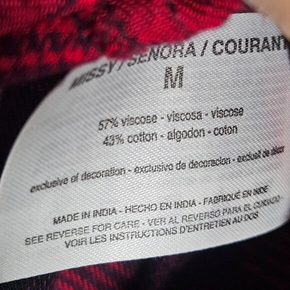 VTG Woman American Blues Red Black Plaid Embroidered Button-Up Long Sleeve Shirt - Picture 11 of 14